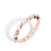 Wedding Band with Marquise Diamond Accents by Allure